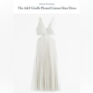 Abercrombie Pleated Cutout Giselle Dress in White